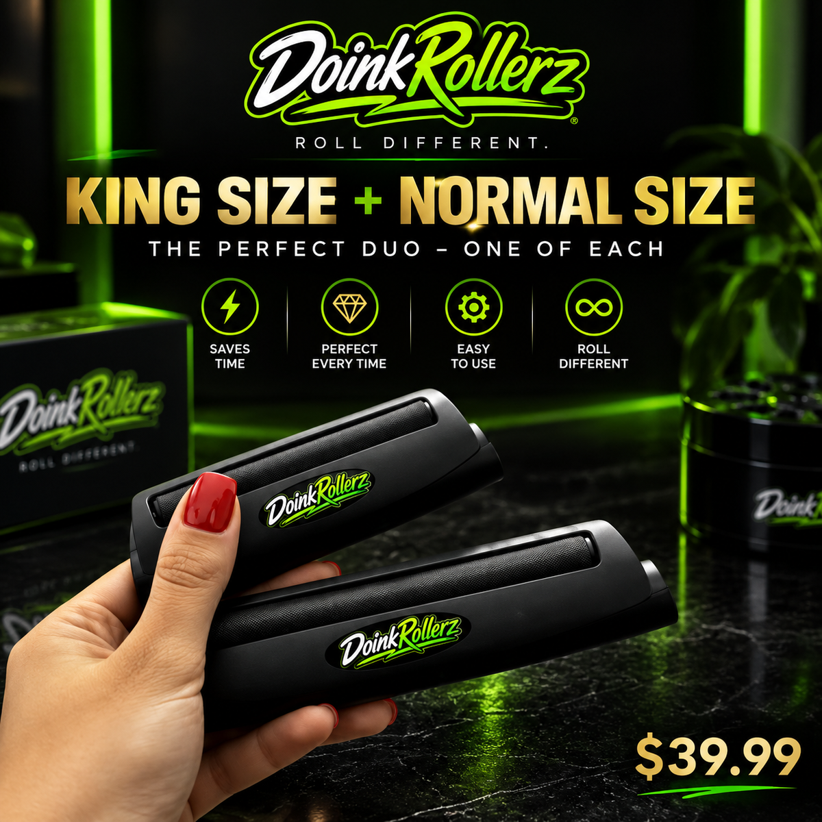 DoinkRoller 2-Pack (Joint & Blunt Roller)