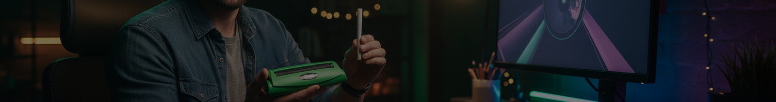 man using doinkrollerz to make a joint efficiently