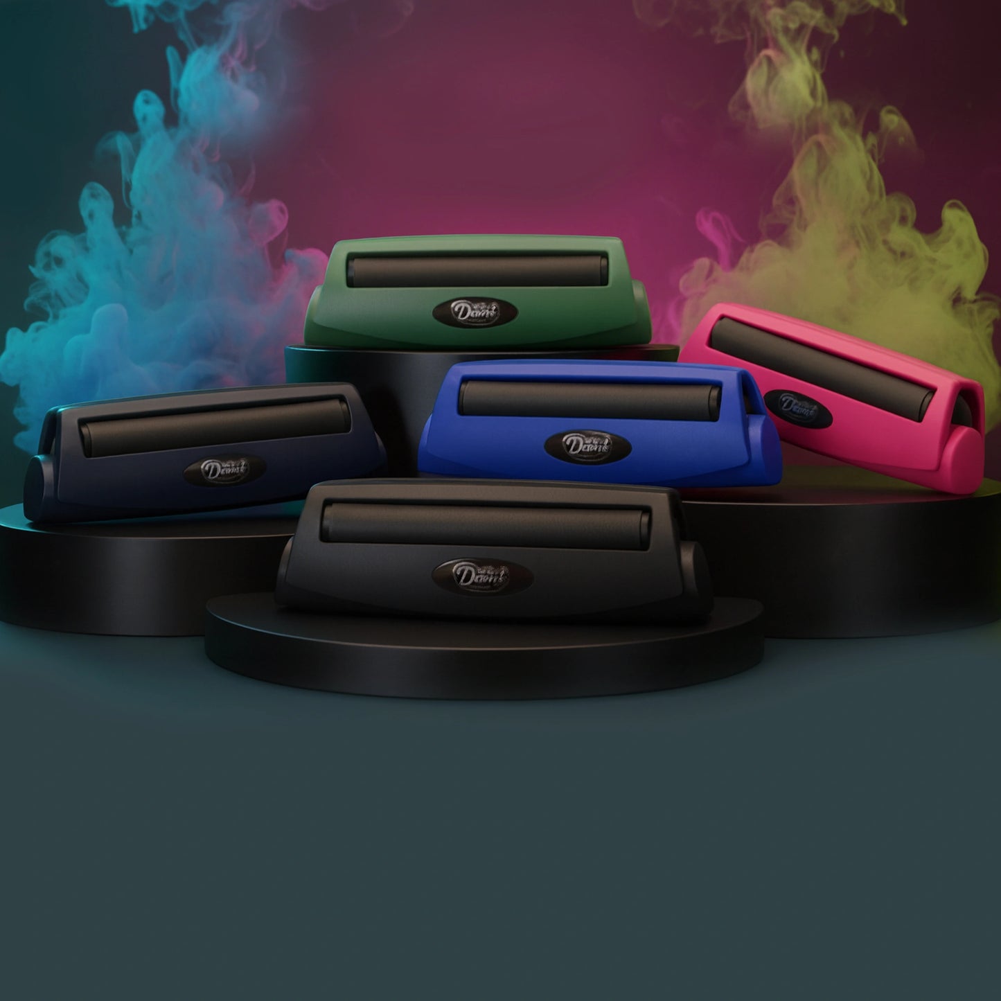 Five DoinkRollerz joint rollers displayed together in different colors