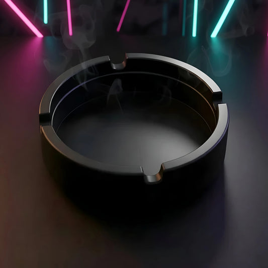 Heat-resistant silicone ashtray with flexible, durable design