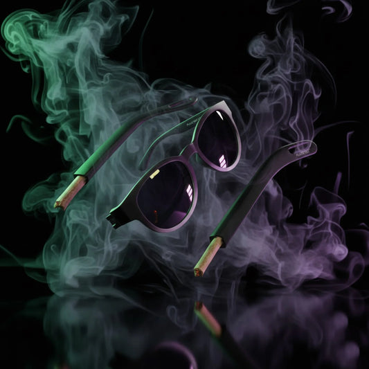 Sunglasses with hidden storage feature designed for discreet personal use