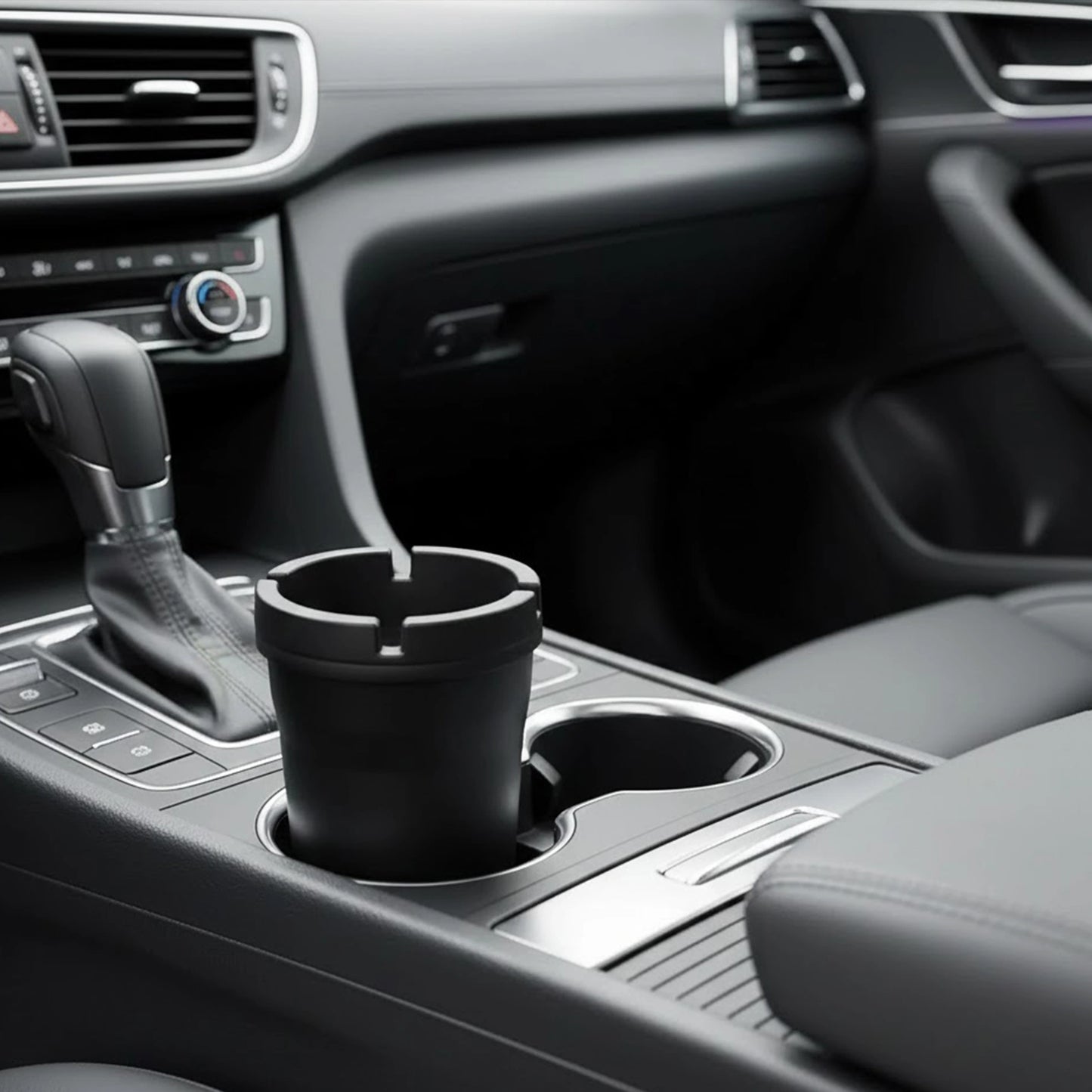 Removable stainless steel insert inside car cup-holder ashtray