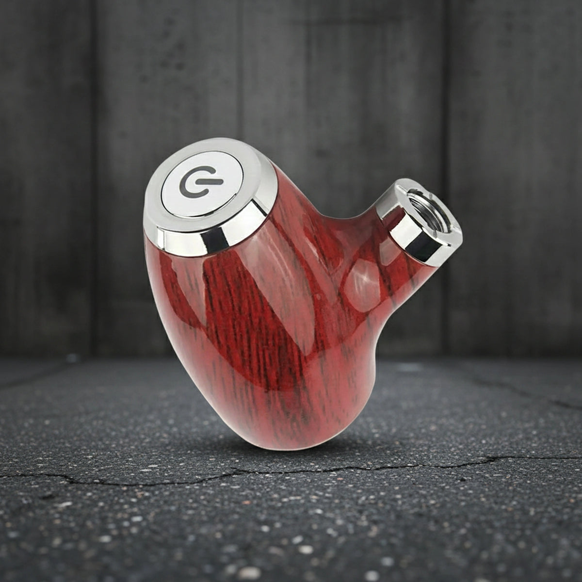 Classic pipe-shaped vape battery with curved stem and bowl-style body