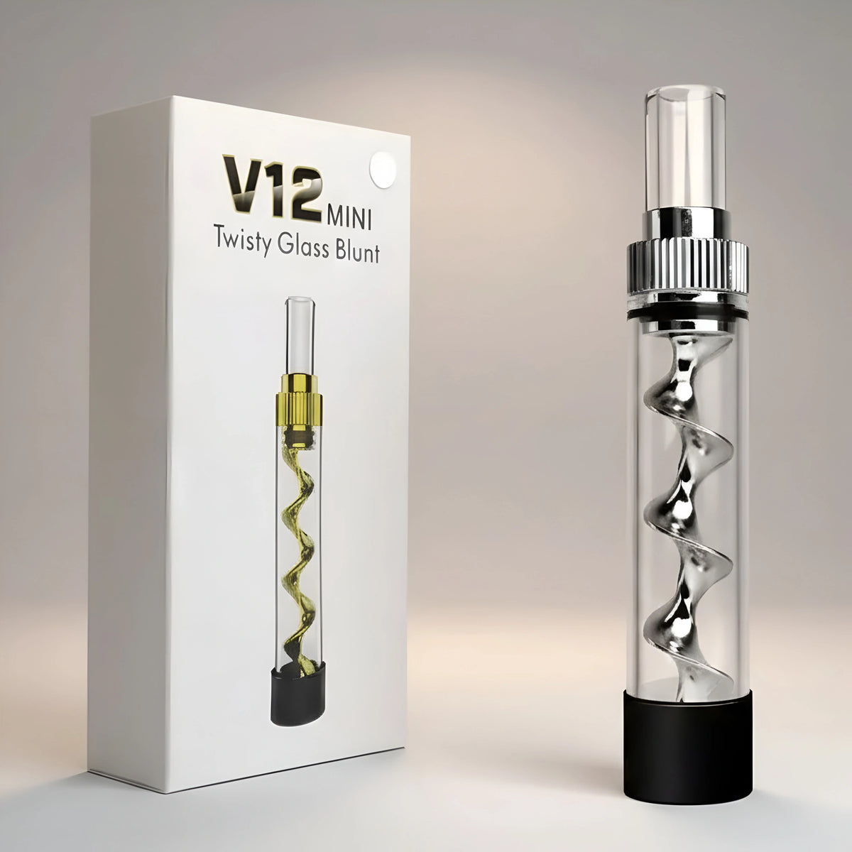 Twist-to-clear mechanism on a glass smoking accessory