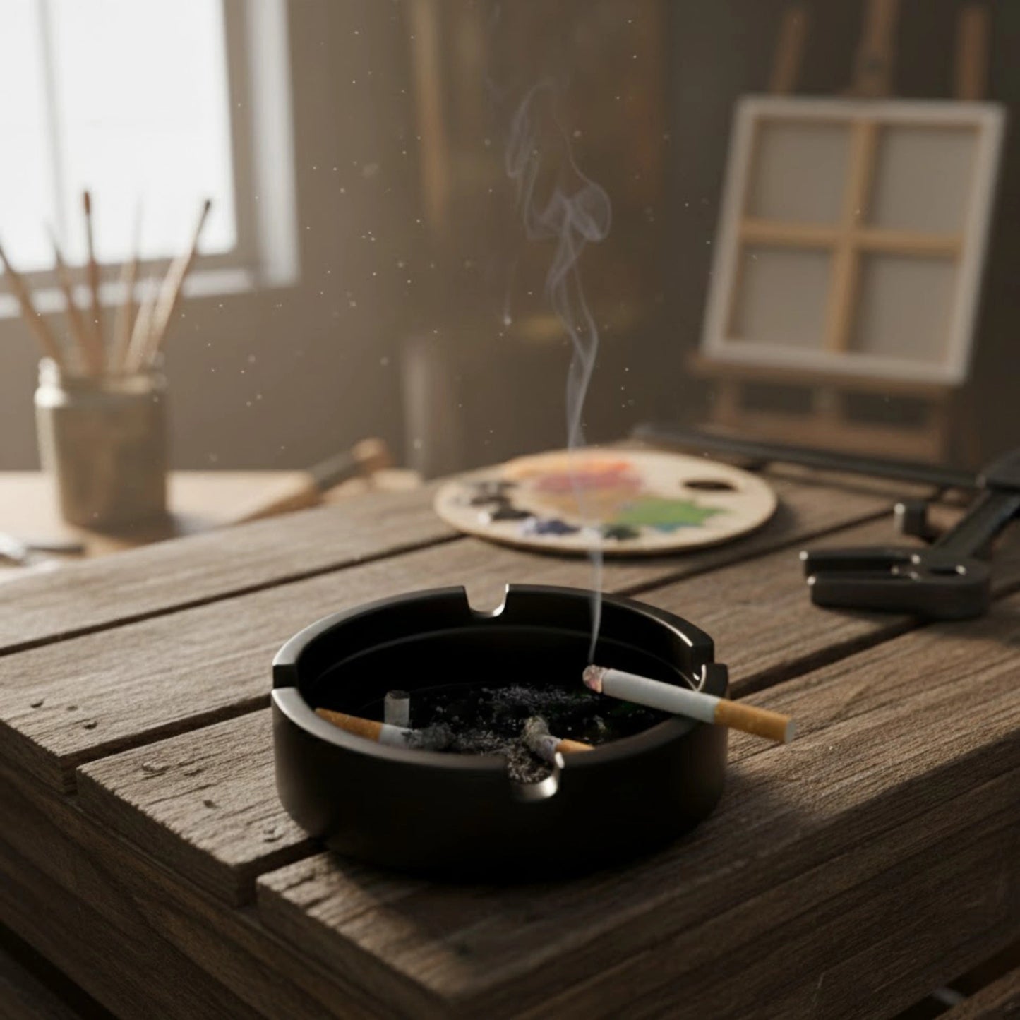 Heat-resistant silicone ashtray with flexible, durable design