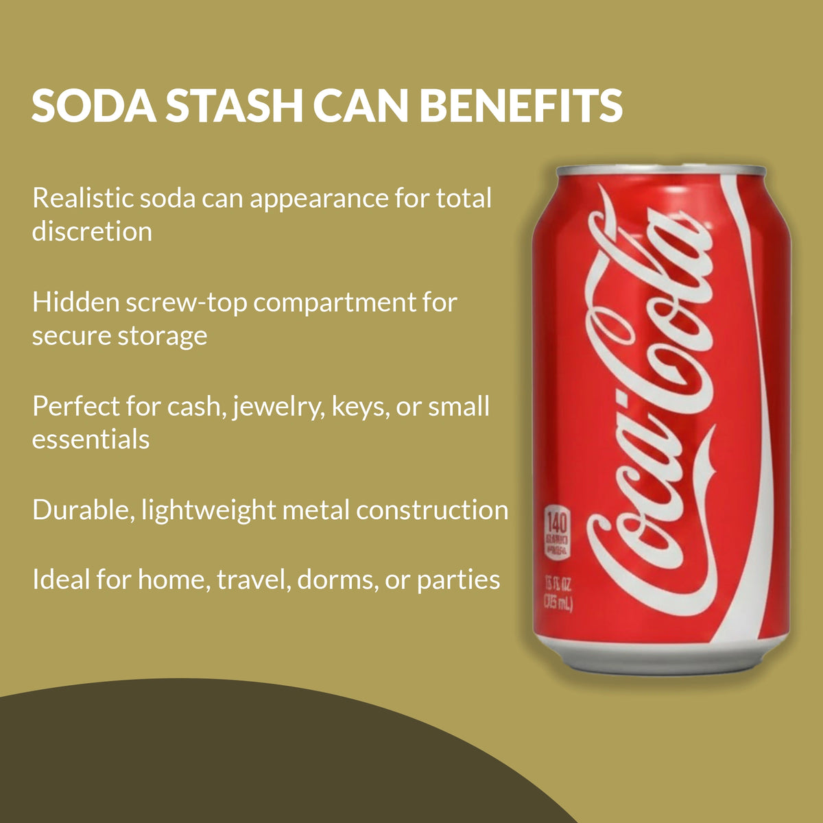 Soda stash can opened to show hidden storage compartment inside
