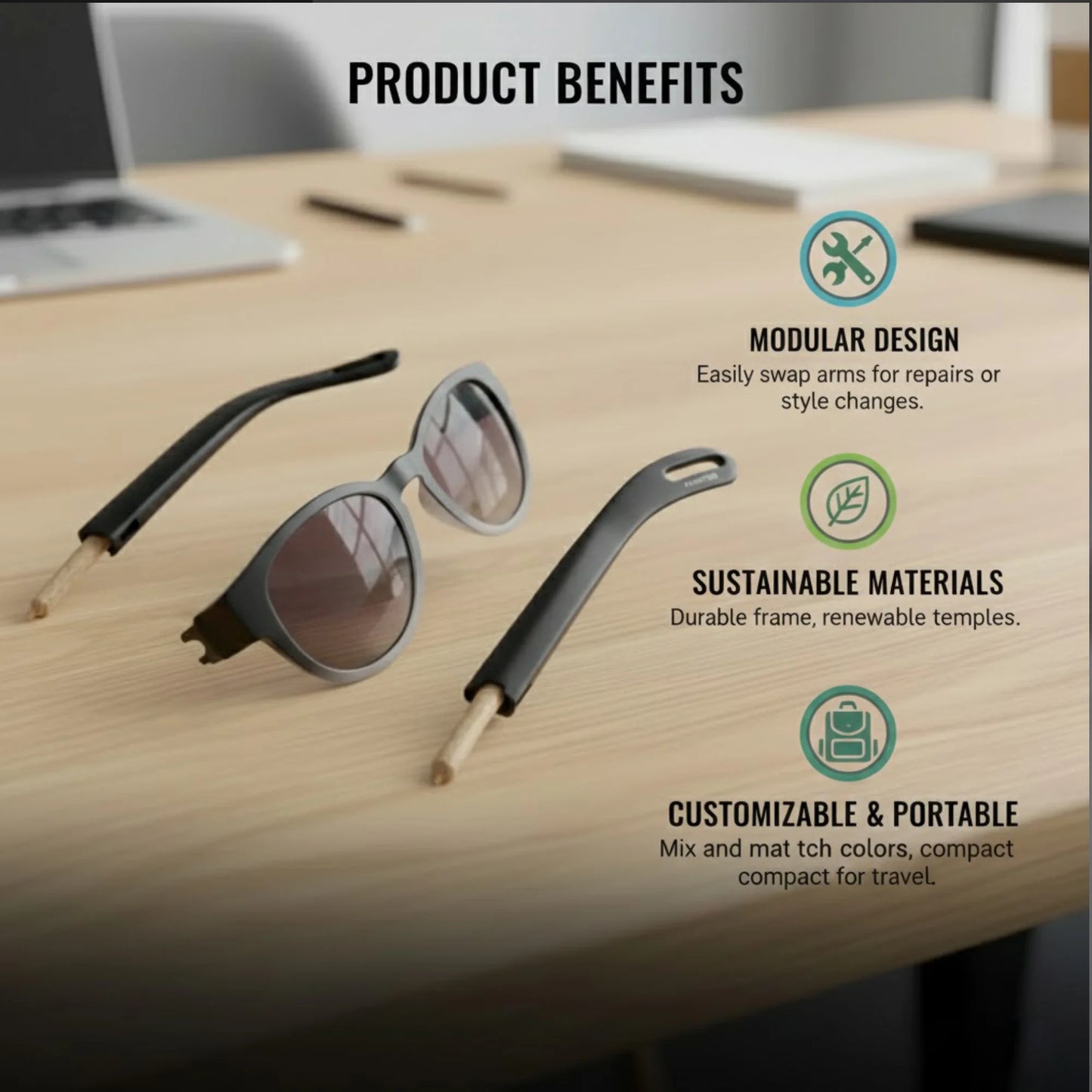 Sunglasses with hidden storage feature designed for discreet personal use