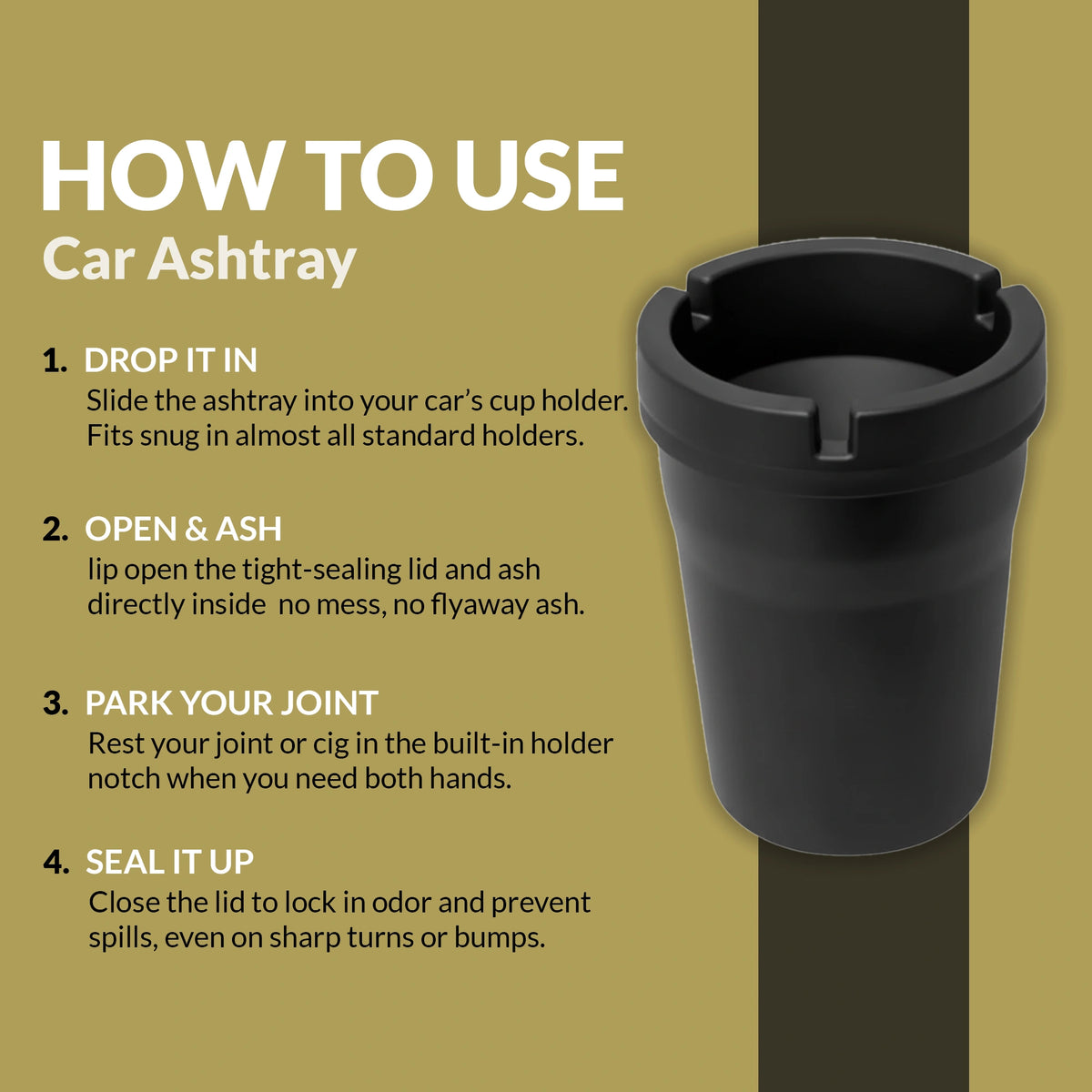 Removable stainless steel insert inside car cup-holder ashtray