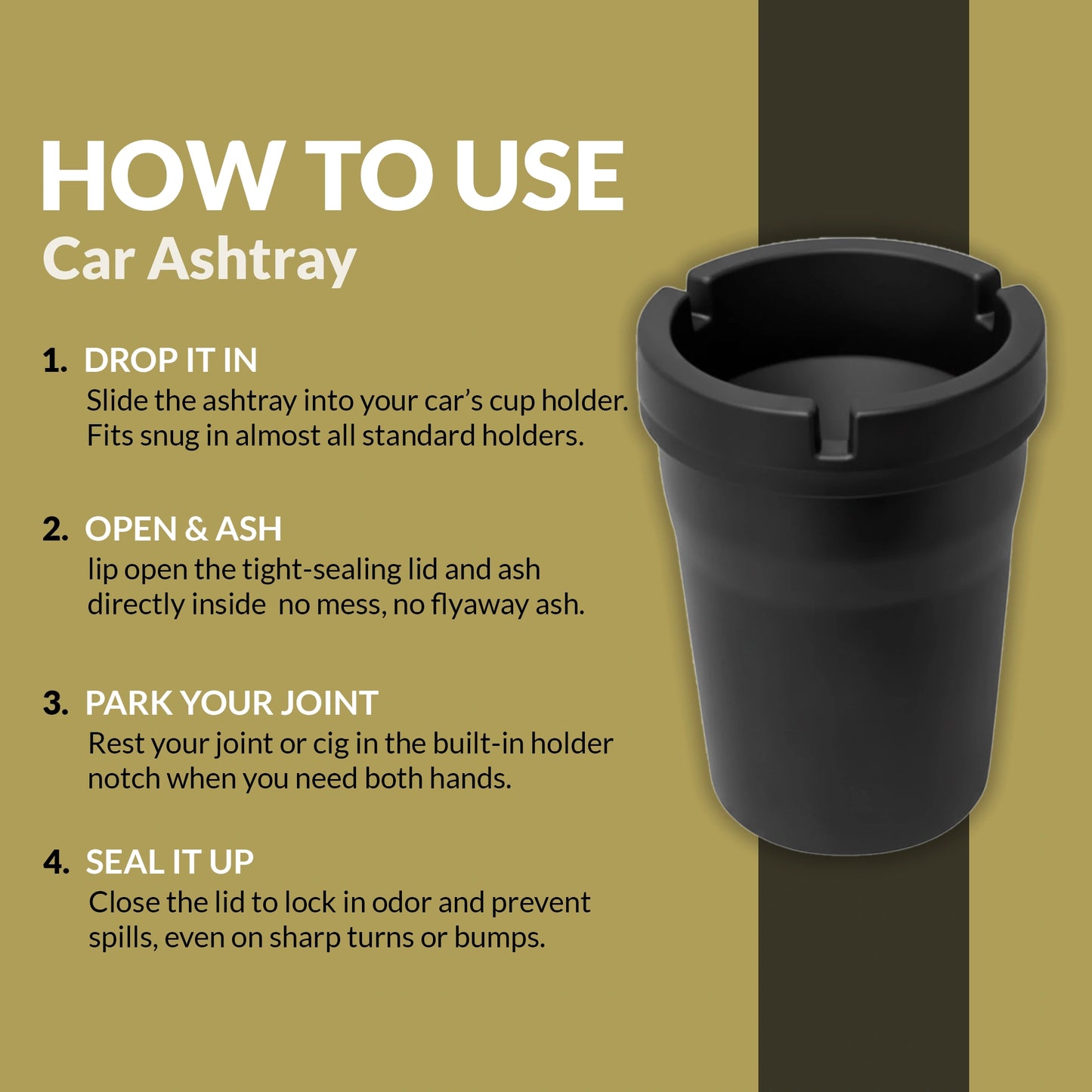Removable stainless steel insert inside car cup-holder ashtray
