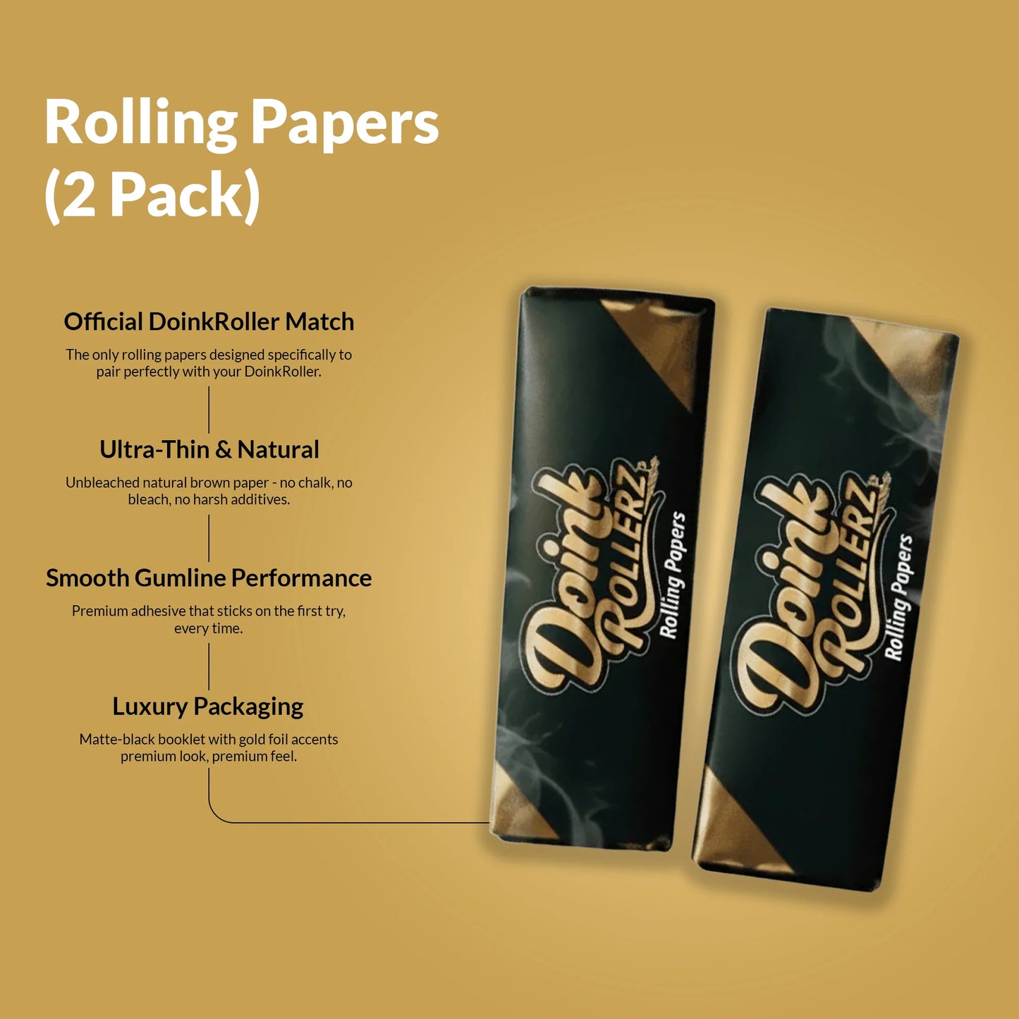 Ultra-thin unbleached joint rolling paper sheet close-up