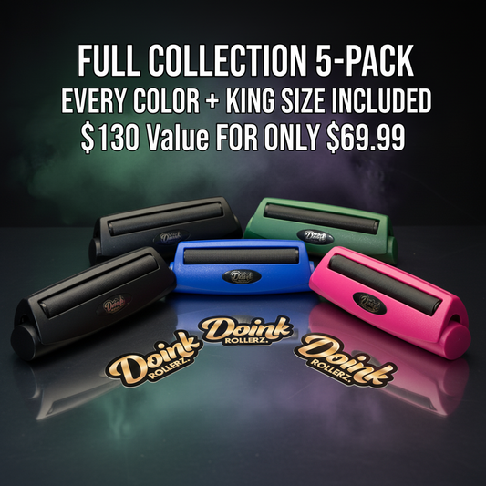 Doink Rollerz with promotional text for a 5-pack offer on a dark background