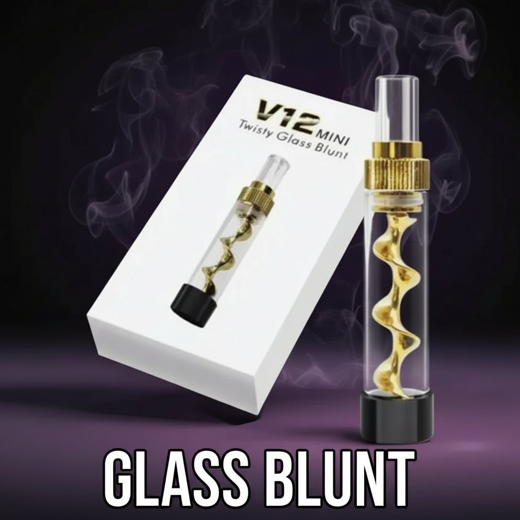 Twist-to-clear mechanism on a glass smoking accessory