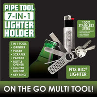 7-in-1 Lighter Holder & Multi-Tool Key Chain