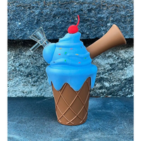 
              A close-up of an ice cream cone shaped bong
            